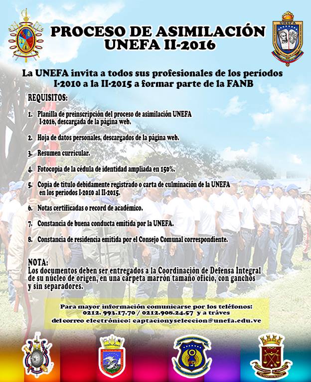 Proceso de Asimilación UNEFA 2016-2 – Egresados UNEFA Zulia